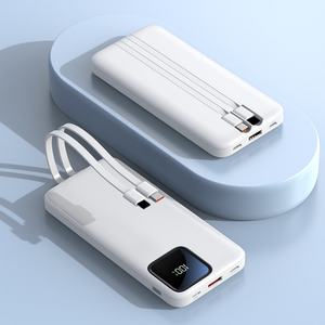 Cargador Portátil Ultra Delgado de 10000mAh con Batería de Litio-Polímero, Carga Rápida de 22.5W, Pantalla y Cable Tipo C Integrado, con Logotipo Personalizado - Product Image 1