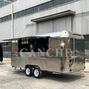 Carrito de Venta de Hot Dogs Totalmente Equipado, Camión de Comida Rápida Móvil para Café, Helados y Pizza - Product Image 5