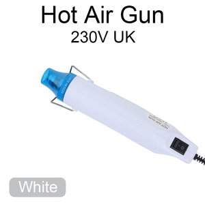 Pistola <span class=keywords><strong>de</strong></span> Aire Caliente Eléctrica Blanca con Enchufe UK - 300W 230V, Herramienta <span class=keywords><strong>de</strong></span> Calentamiento DIY con 3 Años <span class=keywords><strong>de</strong></span> Garantía para Fabricación <span class=keywords><strong>de</strong></span> Velas y Proyectos <span class=keywords><strong>de</strong></span> Aficionados - Product Image 2