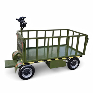 Carro de Carga Eléctrico de Tres Ruedas, Plataforma Cerrada de Acero Verde, Resistente, Motor de 1000W - Product Image 2
