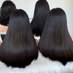 Pelucas de pelo humano liso de hueso vietnamita sin procesar - Product Image 1