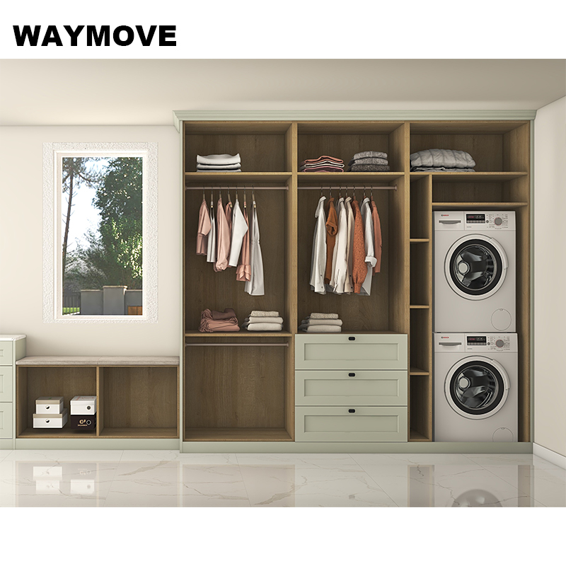 Коммерческое стиральное средство и оборудование для стирки WAYMOVE, деревянная корзина для белья из МДФ для домашней мебели