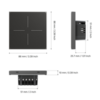 Interrupteur intelligent en verre Mose WiFi/Zigbee Smart Life, norme européenne, 1/2/3/4 voies, avec contrôle tactile, programmation et commande vocale