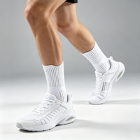 Chaussettes Personnalisées Homme Sport Logo Blanc Antidérapant Créateur Mi-Mollet Unisexe Socquettes Calcetines Athlétisme Coton Football