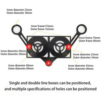 Règle multi-angles en alliage d'aluminium, localisateur de trous pour carreaux, règle de mesure pliable