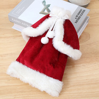 Nouvelles décorations de Noël : Housse de bouteille de vin en velours, style robe créative, pour la table à manger, ornement de style campagnard américain