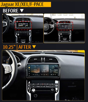 Autoradio Android 14 avec écran HD et navigation pour Jaguar XE XEL F-PACE 2016-2018, lecteur multimédia, CarPlay sans fil, GPS