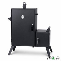 Barbecue à gaz d'extérieur avec grilles multicouches, crochets, thermomètre et protection anti-extinction de flamme pour fêtes de famille