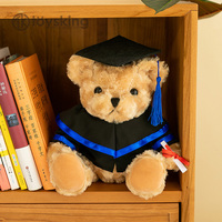 Graduation poupée ours baccalauréat robe poupée maître diplômé poupée docteur casquette école uniforme collège cadeau impression LOGO