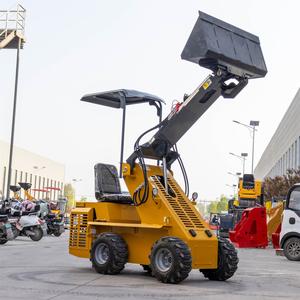 Construction HTHY800-Y articulée Petit bulldozer <span class=keywords><strong>Mini</strong></span> quatre roues Skid Steer rétrocaveuse tracteur chenille avant petites chargeuses - Product Image 6