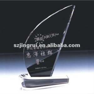 Gran oferta, nueva forma de vela, placa de cristal transparente en blanco personalizada, logotipo personalizado, trofeo de cristal, premio de cristal para regalos corporativos - Product Image 6