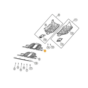 แผ่นกันกระแทกใต้ท้องเครื่องยนต์ Jeep Compass รุ่น 68244401AA ทำจากพลาสติก สำหรับรุ่นปี 2017-2020 - Product Image 4