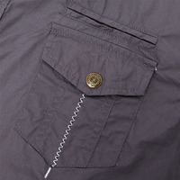 Chemise décontractée en coton à manches courtes pour hommes, randonnée, escalade, chasse, camping en plein air, chemise de poche