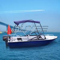 Bateau à moteur en aluminium pas cher, petit, pour sports nautiques, entièrement soudé, mini bateau de pêche, bateaux rapides à vendre
