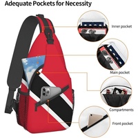 Sac de poitrine avec drapeau de Trinité-et-Tobago, sac à dos à bandoulière, grand sac de voyage, sac à dos de randonnée, sac à bandoulière pour hommes et femmes, cadeau personnalisé