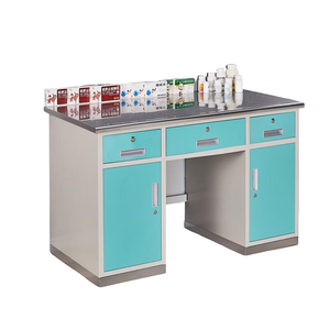 <span class=keywords><strong>Armoire</strong></span> de Rangement Médical - Comptoir de Distribution pour <span class=keywords><strong>Pharmacie</strong></span> Hospitalière et Clinique avec Base en Acier Inoxydable et Roulettes - Product Image 1