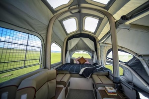 Tienda Plana y Portátil para Remolque de <span class=keywords><strong>Camping</strong></span>, Tiendas para Remolque Camper Todoterreno Plegable Frontal para Acampar al Aire Libre - Product Image 5