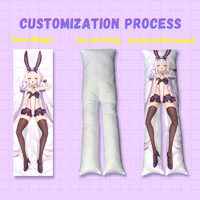 Oreiller corporel personnalisé carré à jambes séparées, motif personnage d'anime et de dessin animé, 180x60cm 71x24in, en tricot double face, pour usage domestique