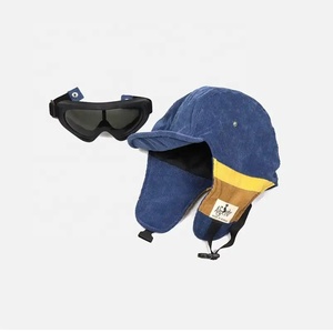 2023 nuovi occhiali da sole da sci rimovibili alla moda alla moda cappello da aviatore con berretto da campo in velluto a coste con occhiali - Product Image 2