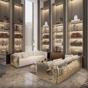 أرائك فاخرة من الجلد للترفيه أثاث فيلا - Product Image 5