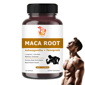 Cápsulas de Marca Privada con Raíz de Maca, Ashwagandha, Fenogreco y Pimienta Negra, Complejo Energy Flow, Promueve el Crecimiento y la Fuerza Muscular - Product Image 1