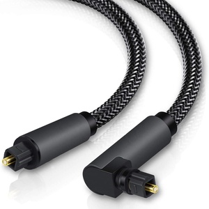 <span class=keywords><strong>Cable</strong></span> Óptico <span class=keywords><strong>Digital</strong></span> LA-5.1 Toslink SPDIF <span class=keywords><strong>Coaxial</strong></span> de Ángulo Recto con Fibra Óptica y Trenzado de Nailon para Barra de <span class=keywords><strong>Sonido</strong></span> y TV - Product Image 1
