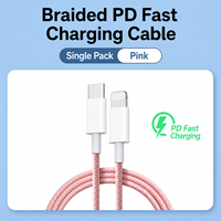 Câble de charge USB-C PD 20W pour iPhone 14/13/12/11 Pro Max et iPad, charge rapide 3A, 2M, nylon, pour connecteur