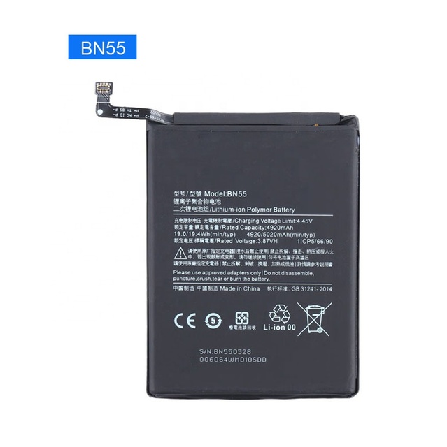 3.8V 5000mAh BN55 Cellphone Battery for xiaomi Redmi Note 9S/Redmi Y9S