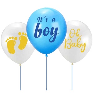Ballon en latex « C'est un garçon » ou « C'est une fille » pour le <span class=keywords><strong>1er</strong></span> <span class=keywords><strong>anniversaire</strong></span> du bébé, ballons roses/bleus pour mariage, fête prénatale, décoration de fête, globos - Product Image 1