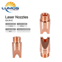 Buse de soudage laser en cuivre rouge de haute précision, type Qilin E M10, robuste, pour tête de torche à fibre optique portative