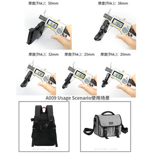 หัวเข็มขัดกระเป๋ากล้อง A-009 หัวเข็มขัดพลาสติกแบบดึงเดี่ยวสำหรับกระเป๋าเป้สะพายหลัง DSLR อุปกรณ์เสริมกระเป๋าที่ทนทาน - Product Image 4