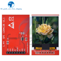 TZT modul Tampilan LCD TFT 5V 3.3V 1.44 inci, 128*128 warna Sreen SPI kompatibel untuk Arduino Mega2560 STM32 SCM 51