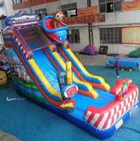 Château gonflable commercial à thème singe pour carnaval, toboggan gonflable sec pour événements extérieurs et fêtes