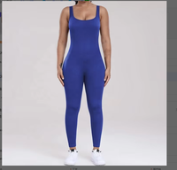 Combinaison moulante sexy personnalisée avec logo pour femme, tenue de sport une pièce, combinaison de yoga, ensemble de leggings longs grande taille