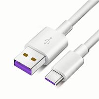 Câble de charge rapide USB-A vers Type-C pour téléphone portable, en TPE, 1m, 2m, 3ft, 6ft, 5A, vente en gros usine