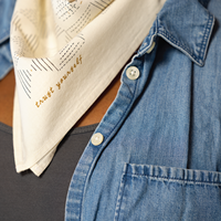 Bandana en coton 'Trust Yourself' personnalisée OEM, vente en gros du fabricant, certifiée OEKO-TEX, foulard en coton imprimé en usine