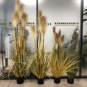 <span class=keywords><strong>LO</strong></span>-300批发工厂价格园林绿化装饰宠物人造洋葱草植物盆栽人造芦苇草潘帕斯盆景 - Product Image 1