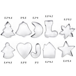 Ensemble de Noël en acier inoxydable 430 de qualité alimentaire coupe-fruits en forme de coeur et d'arbre outils de cuisson pour la coupe de biscuits - Product Image 2
