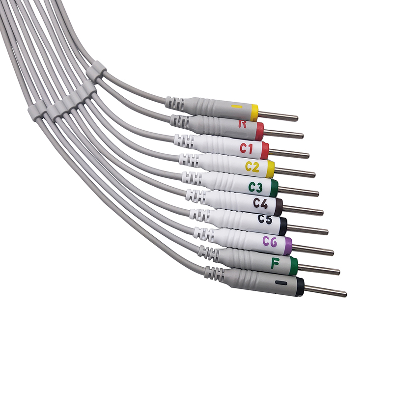 10 Lead 20Pin Banana 4.0 Compatible Edan ECG SE-1515 DX12 Holter EKG Patient Cable