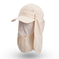 Sombrero de Pesca con Protección Solar UPF 50+ para Verano, Transpirable, de Secado Rápido, con Cubierta Facial y Solapa para el Cuello