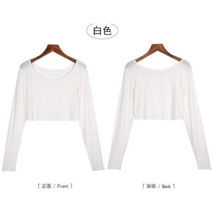 Women's Modal Breathable Anti-Wrinkle Eco-Friendly Slim-Fit <b>Long</b>-<b>Sleeve</b> <b>Undershirt</b> for Summer - Product Image 1