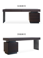 Table de réunion minimaliste italienne, luxe léger, durable, en MDF et cuir, bureau informatique moderne, table de bureau