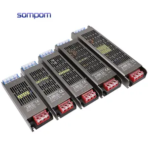 SOMPOM 220V AC DC 200W güç kaynağı LED SMPS için ince ve ince güç anahtarı kaynağı LED şerit sürücü