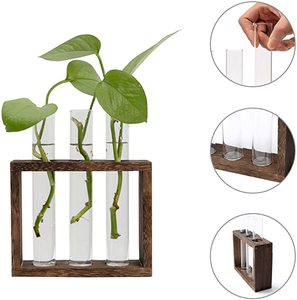 Station de propagation murale en verre pour plantes, avec 5 tubes à essai, pour hydroponie, plantes succulentes et plantes aériennes, vente en gros - Product Image 2