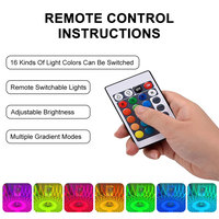 Lampe de bureau projecteur en cristal capteur tactile lampe de table rechargeable pour table de chevet télécommande rvb