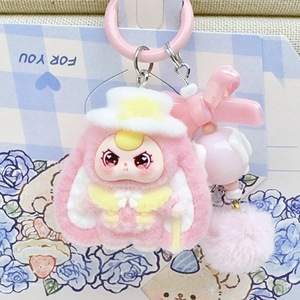 Porte-clés figurine lapin fille mignonne mini en peluche colorée, pendentif mignon, chaîne de téléphone portable, breloque de sac, accessoires DIY, porte-clés - Product Image 6