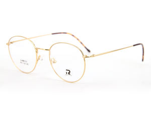 Lunettes de vue unisexes rétro de forme ronde avec branches ultra-fines et logo personnalisé en métal - Product Image 6