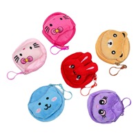 Porte-clés en peluche de dessin animé en gros, mini pochette à personnage en peluche pour cadeaux promotionnels