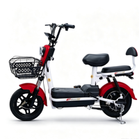 Vélo électrique 48V pour adultes à deux places avec panier avant, vélo de ville pour trajets quotidiens, vente en gros