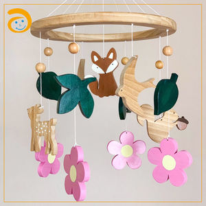 Mobiles pour bébé faits à la main en gros, personnalisés, Coran, berceau, chambre d'enfant, nuage arc-en-ciel, fleur, <span class=keywords><strong>renard</strong></span>, décoration suspendue pour chambre d'enfant - Product Image 2